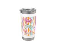 Whimsical Colorful Crabs Ocean Life Art Design Stainless Steel Insulated Tumbler