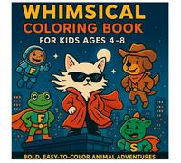 WHIMSICAL COLORING BOOK: FOR KIDS AGES 4-8 BOLD EASY TO COLOR ANIMAL ADVENTURES
