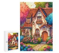 Whimsical Cottage Garden Scene Puzzle 1000 Teile Schwer Puzzle Spielzeug Lernspiel Impossible Herausforderungsspielzeug Für Erwachsene Kinder 1000 PCS