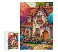 Whimsical Cottage Garden Scene Puzzle 1000 Teile Schwer Puzzle Spielzeug Lernspiel Impossible Herausforderungsspielzeug Für Erwachsene Kinder 300 PCS
