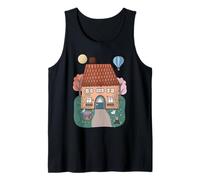 Whimsical Cottage in The Woods with Bird and Rabbit Tank Top