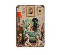 Whimsical Cottagecore Animal Retro Poster Metal Tin Sign Chic Art Retro Iron Painting Bar People Cave Cafe Family Garage Poster Wall Decoration 8x12inch(20x30cm)