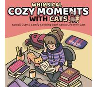 Whimsical Cozy Moments With Cats: Kawaii, Cute & Comfy Coloring Book About Daily Life With Cats For Teens And Adults