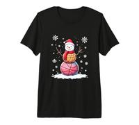 Whimsical Design, Snowman, Basketball Premium T-Shirt
