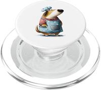 Whimsical Dog Chef Culinary Cook Illustration PopSockets PopGrip for MagSafe