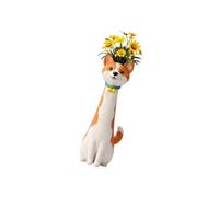 Whimsical Dog Planter for Flower Handcrafted Vases Unique Dogs Lover Resin Dogs Statue Desktop Decorations Planter for Small Flower