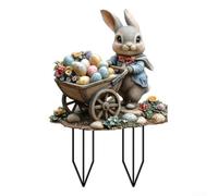 Whimsical Easter Bunny Garden Stake for Outdoor Use, for Enhancing Lawns, Gardens, Walkways, and Courtyards (OH836)