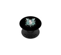 Whimsical Fairy Cat Butterfly Wings Floral Fantasy PopSockets Adhesive PopGrip