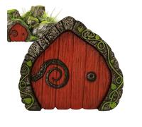 Whimsical Fairy Door, Enchanted Miniature Crafts, 4.72x2.36 Inches Garden Decoration with Rustic Build, Forest Door with Vintage Style, Village Yard Ornament for Wall and Window