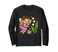 Whimsical Fairy Enchantment Cute Flower Long Sleeve T-Shirt