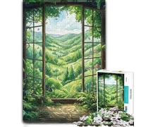 Whimsical Fairy Tale Valley Window View Jigsaw Puzzle, 1000 Piece | Choose a indoor activity for adults at weekends for steady concentration.