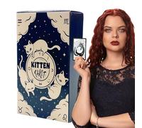 Whimsical Feline Arcana, Kitten Tarot Deck, 78-Card Set with Premium Smooth-Finish Build, Mystical Oracle Board Game, Playful Divination Tool with Artistic Style, Fortune Telling Cards for Parties Use