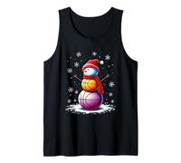 Whimsical Festive Snowman Tank Top