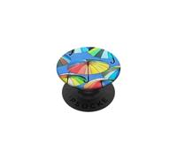 Whimsical Floating Multicolored Umbrellas PopSockets Adhesive PopGrip