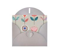 Whimsical Floral Print Shimmer Blank Greeting Cards with Envelopes, Elegant DIY Invitations,Thank You Notes