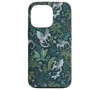 Whimsical Forest Dragon & Fern Botanical Floral Fantasy Case for iPhone 13 Pro