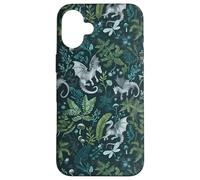 Whimsical Forest Dragon & Fern Botanical Floral Fantasy Case for iPhone 16 Plus