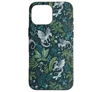 Whimsical Forest Dragon & Fern Botanical Floral Fantasy Case for iPhone 16 Pro Max
