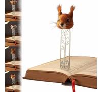 Whimsical Forest Friends Bookmark Collection,Handmade Animal Bookmarks with Cute Felt Deer Head,Fox Squirrel Mouse Decorative Page Marker for Reading,Gifts for Book Lovers,Students,Teachers(#A)