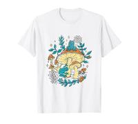 Whimsical Frog and Mushroom Fantasy Cottagecore Nature Magic T-Shirt