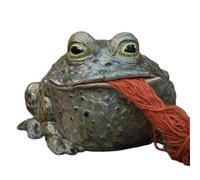 Whimsical Frog Vault, Resin Tissue Case, 7.1 Inches Animal Figure with Solid Build, Synthetic Storage Material, Sculpted Character with Modern Style, Paper Holder for Home and Office