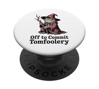Whimsical Frog Wizard Off to Commit Tomfoolery Frog Meme PopSockets Adhesive PopGrip