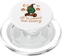 Whimsical Frog Wizard - Off to Commit Tomfoolery Funny Cute PopSockets PopGrip for MagSafe