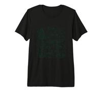 Whimsical Frogs Mushrooms Forest Fungi Toadstool Premium T-Shirt