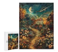 Whimsical Garden Pathway Scene Puzzle 1000 Teile Schwer Puzzle Spielzeug Lernspiel Impossible Herausforderungsspielzeug Für Erwachsene Kinder 500 PCS