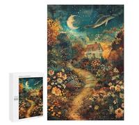 Whimsical Garden Pathway Scene Puzzle 1000 Teile Schwer Puzzle Spielzeug Lernspiel Impossible Herausforderungsspielzeug Für Erwachsene Kinder 1000 PCS
