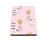 Whimsical Girly Notebook A5, Pu Leather Notebooks A5, Lined Paper Composition Notebook 180Pages/90Sheets, Journal for Home, Note Books for Work, Revision Supplies Women Man