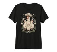 Whimsical Goblincore Chicken Exploring The Mystical Woods Premium T-Shirt