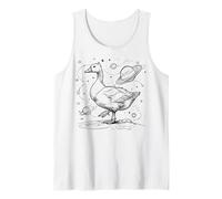Whimsical Goose Exploring Space Planets Stars Universe Desi Tank Top