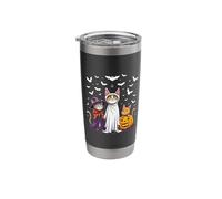 Whimsical Halloween Cats Stainless Steel Insulated Tumbler