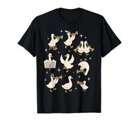 Whimsical Hand-Drawn Duck Trumpet Band Musical Value Graphic T-Shirt, Men, Black, L