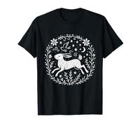 Whimsical Hare Forestcore Folk Art, Nature Lover Style T-Shirt