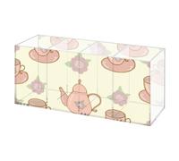 Whimsical Home Pencil Holder Desk Tidy for Men, 4 Compartments Makeup Storage Organiser, Acrylic Make Up Holder, Square Acrylic Pen Desk Pencil Pen, Paint Brush, Cosmetic Organisers Office Organiser