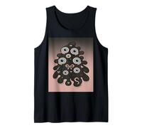 Whimsical Jirai Kei Blob Creature with Pastel Blue Eyes Tank Top