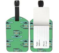 Whimsical Kitchenware Suitcase Tags for Luggage, Pu Leather Bag Tags for Luggage with Privacy Protection Cover, Creative Tag Bags Suitcases Labels Identifier, Men Women Wedding Gift Ideas, Gifts Men