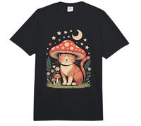 Whimsical Kitten and Magic Toadstool in a Fairy Forest Comfort Colors Adult Heavyweight T-Shirt