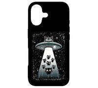 Whimsical Kitten Cosmic Ufo Spaceship Galactic Cat Case for iPhone 17