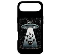 Whimsical Kitten Cosmic Ufo Spaceship Galactic Cat Case for iPhone Air
