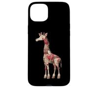 Whimsical Love Giraffe Patchwork Hearts Case for iPhone 15 Plus