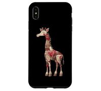 Whimsical Love Giraffe Patchwork Hearts Case for iPhone XS Max