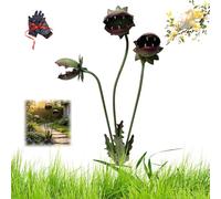 Whimsical Metal Carnivorous Plant Garden Stake, 25-Inch Large Venus Flytrap Monster Plant Sculpture, Durable Yard Art for Flower Beds, Patios & Planters, Unique Metal Art Ornament for Gift (1pc)