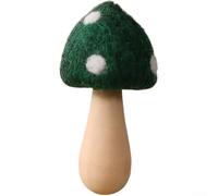 Whimsical miniature felt mushroom decorations for seasonal Christmas tree hanging, crafted with natural wool felt for a cozy festive feel (B)