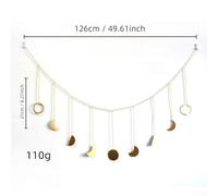 Whimsical Moon Phase Wall Hanging Boho Metal Garland for Heartwarming Home Decor (medium)