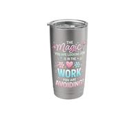 Whimsical Motivational Quote About Work Ethics Humor Stainless Steel Insulated Tumbler