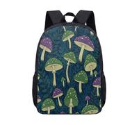 Whimsical Mushroom Daisy 17 Inch Backpack Cottagecore Aesthetic Fairytale Retro Forest Print School Bag for Teens Kids Students Travel Rucksack (03)