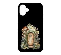 Whimsical Mushroom Fairy Door Fantasy Art Case for iPhone 16 Plus